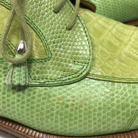 NEW David Eden Oxfords Shoe Size 9 Green Crocodile main image 6